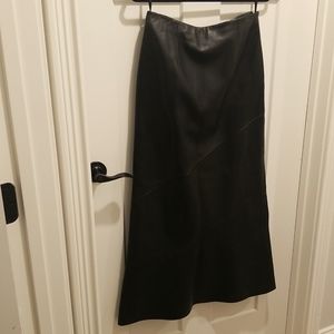 Vie by Victor Royal 100% Lamb Leather Maxi Skirt Size 12